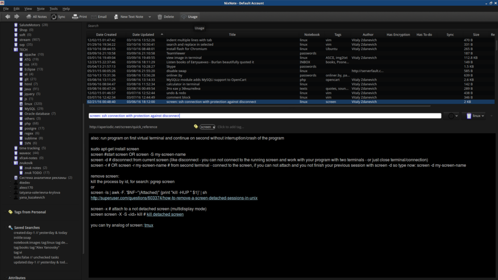 Evernote Linux NixNote2
