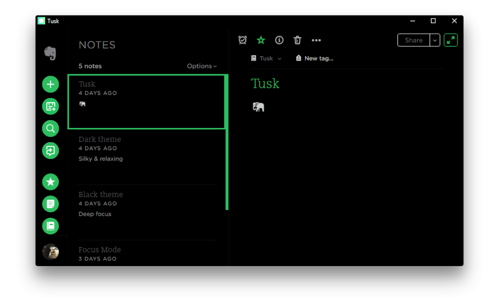 Tusk Evernote
